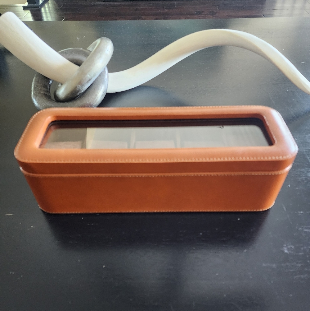 Pottery Barn Peyton Leather Watch Box